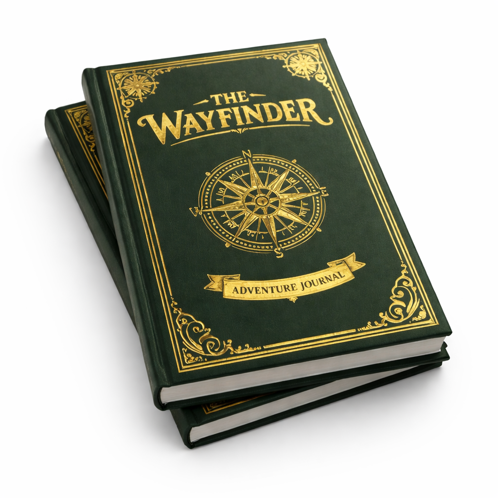 The Wayfinder Journal — hardcover adventure and travel journal for hikers, backpackers and travelers
